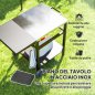 Outsunny Καρότσι για Μπάρμπεκιου με Επιφάνεια από Ατσάλι και Αναδιπλούμενο Ράφι, Ρόδες και Γάντζους, 91x58x76 εκ., Μαύρο 846-156