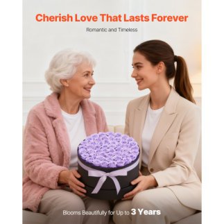 VEVOR Forever Flowers: 50 Αιώνια Τριαντάφυλλα σε Κουτί, Μοναδικό Δώρο για Γυναίκες - Γενέθλια, Επέτειος, Ημέρα του Αγίου Βαλεντί
