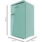 Μίνι Ψυγείο Ρετρό 95L με Κατάψυξη Icebox & Ρυθμιζόμενη Θερμοκρασία Green CEC-00262 Cecotec