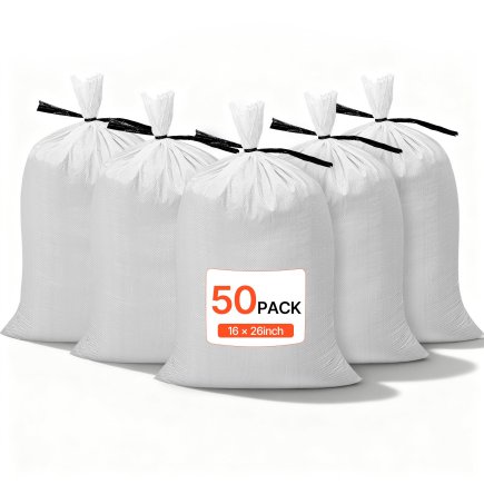 VEVOR Ανθεκτικά Σακιά Άμμου 40x66 cm με Δέσιμο, Αντοχή 22,6 kg JBXSD16INCH2AN6CX001V0