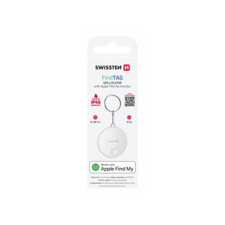 SWISSTEN Έξυπνος Εντοπιστής Find Tag με Apple Find My, Λευκό 8595217493438