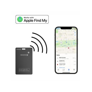 SWISSTEN Έξυπνος Εντοπιστής με Λειτουργία Apple Find My, Μαύρο 8595217493384