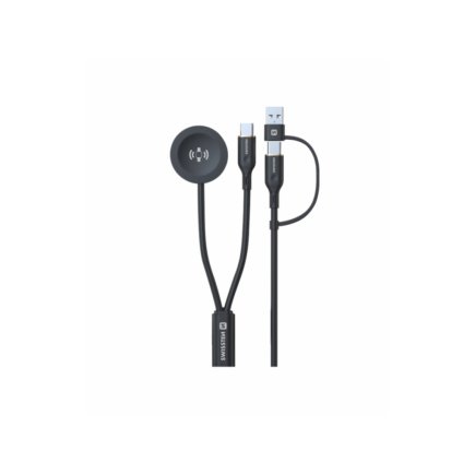 SWISSTEN Μαγνητικό Καλώδιο 2 σε 1 για Samsung Galaxy Watch και USB-C, USB-C (USB-A), 1,5 μ, μαύρο 8595217493247