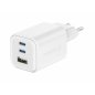 SWISSTEN Προσαρμογέας Ισχύος GaN με 2 Θύρες USB-C 65W PD και 1 Θύρα USB-A 18W QC Λευκό 8595217484528 SWISSTEN Προσαρμογέας Ισχύος GaN με 2 Θύρες USB-C 65W PD και 1 Θύρα USB-A 18W QC Λευκό 8595217484528