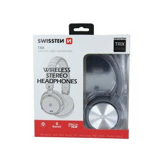 SWISSTEN Ασύρματα Ακουστικά Bluetooth Trix Ασημί 8595217465183