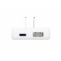 SWISSTEN Προσαρμογέας Ταξιδιού GaN USB-C + USB-A 45W, Ανταλλάξιμες Πρίζες (ΗΠΑ, ΕΕ, ΗΒ), Λευκός 8595217492257