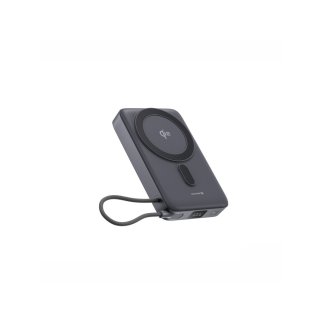 SWISSTEN Φορητός Φορτιστής MagSafe Qi2 15W, 10000 mAh με Ενσωματωμένο Καλώδιο USB-C, Μαύρο 8595217494350