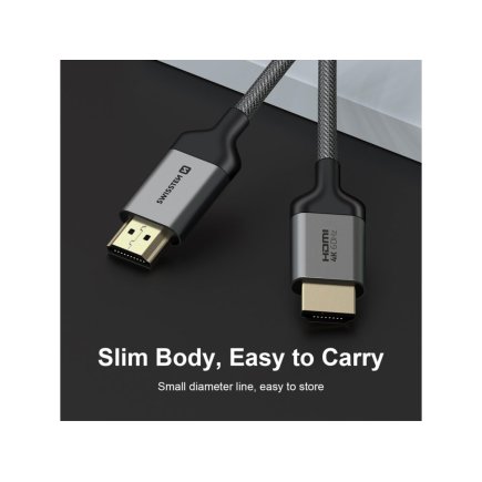 SWISSTEN Καλώδιο HDMI 2 μέτρα σε HDMI 4K 60Hz 8595217484634