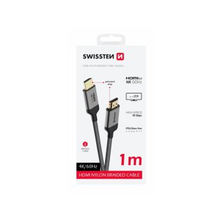 SWISSTEN Καλώδιο HDMI 3 μέτρα σε HDMI 4K 60Hz 8595217484641