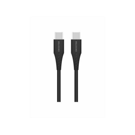 SWISSTEN Καλώδιο Δεδομένων TPE USB-C/USB-C Power Delivery 5A (100 W) 1,5 m, Μαύρο 8595217487109