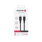SWISSTEN Καλώδιο Δεδομένων TPE USB-C/USB-C Power Delivery 5A (100 W) 1,5 m, Μαύρο 8595217487109