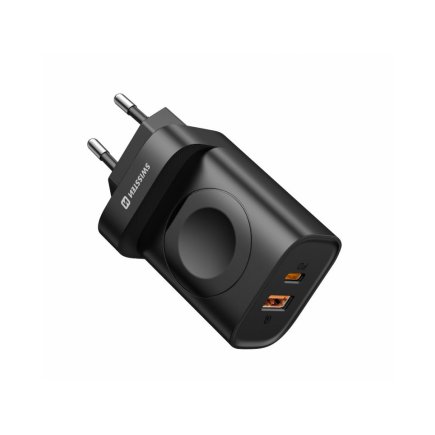 SWISSTEN Φορτιστής Δικτύου για Apple Watch, με USB-A, USB-C, 22.5W 8595217483842