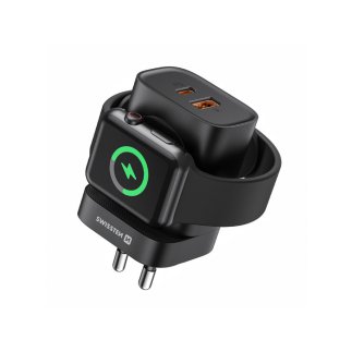 SWISSTEN Φορτιστής Δικτύου για Apple Watch, με USB-A, USB-C, 22.5W 8595217483842