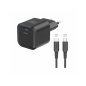 SWISSTEN GaN 1x USB-C 20W Παροχή Ενέργειας + Καλώδιο Δεδομένων USB-C/USB-C 1.2 μ. Μαύρο 8595217484382