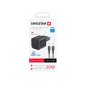 SWISSTEN GaN 1x USB-C 20W Παροχή Ενέργειας + Καλώδιο Δεδομένων USB-C/USB-C 1.2 μ. Μαύρο 8595217484382