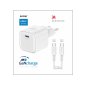 SWISSTEN Φορτιστής GaN 1x USB-C 35W με Υποστήριξη Γρήγορης Φόρτισης και Καλώδιο Δεδομένων USB-C/USB-C 1.2 μ Λευκό 8595217484443