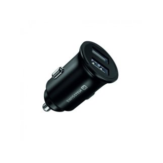 SWISSTEN Φορτιστής Αυτοκινήτου με 2 θύρες USB, 4,8 Α, Μεταλλικό Μαύρο 8595217478770