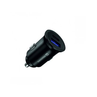 SWISSTEN Φορτιστής Power Delivery + Quick Charge, USB-C, 36W, Μεταλλικό Σώμα Μαύρο 8595217474154
