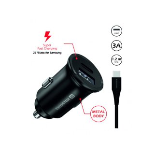 SWISSTEN Ταχεία Φόρτιση Samsung 25W + 10W, Καλώδιο USB-C / USB-C 1.2μ 8595217475335