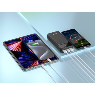 SWISSTEN Φορητός Φορτιστής POWER LINE II 20000 mAh, Μαύρο 8595217490628