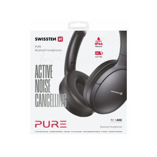 SWISSTEN Ασύρματα Ακουστικά Bluetooth ANC Pure, Μαύρο 8595217488359