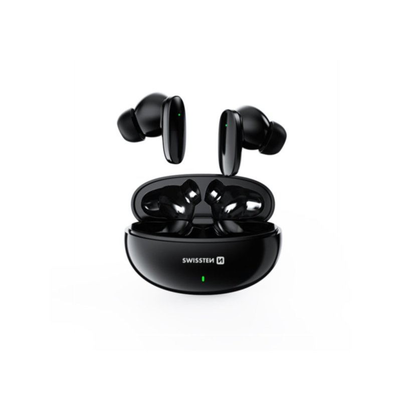 SWISSTEN Ασύρματα Ακουστικά Bluetooth TWS SONIC Μαύρο 8595217488298