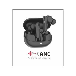 SWISSTEN Ασύρματα Ακουστικά με ANC (Ακύρωση Θορύβου) Μαύρο 8595217486966
