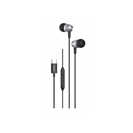 SWISSTEN Μεταλλικά Ακουστικά USB-C, Μαύρα 8595217487390