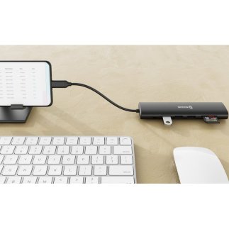 SWISSTEN Πολυαντάπτορας USB-C 7 σε 1 (USB-C 100W, HDMI 4K, 1x USB-A 3.0, 2x USB-A 2.0, SD, MICRO SD) σε Αλουμινένια Κατασκευή 85