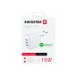 SWISSTEN Φορτιστής Ταξιδιού με 3 Θύρες USB-A, 3Α, 15W, Λευκός 8595217476615