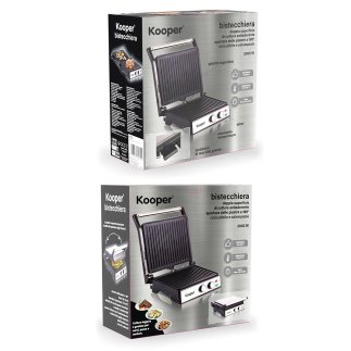 Kooper Ηλεκτρική γκριλιέρα με διπλή σχάρα 2000W άνοιγμα 180 μοιρών Kooper 5925655