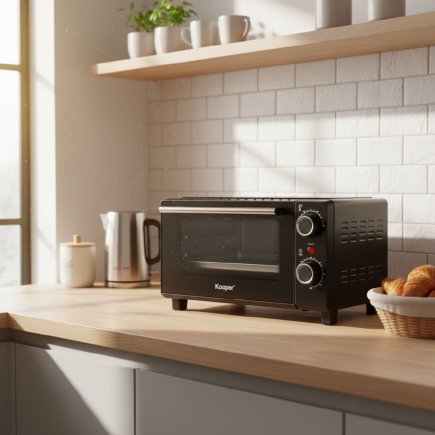 Kooper Ηλεκτρικός φούρνος 15 L σκληρυμένο γυαλί 650 W μαύρο Kooper 5919495