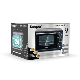 Kooper Ηλεκτρικός φούρνος 24 L σκληρυμμένο γυαλί 1300W μαύρο Kooper 5919496