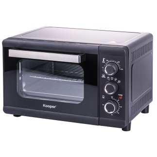 Kooper Ηλεκτρικός φούρνος 32L με λαμπτήρα, 1380W, μαύρος, από σκληρυμένο γυαλί Kooper 5919497