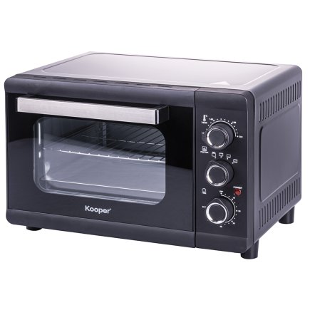 Kooper Ηλεκτρικός φούρνος 32L με λαμπτήρα, 1380W, μαύρος, από σκληρυμένο γυαλί Kooper 5919497