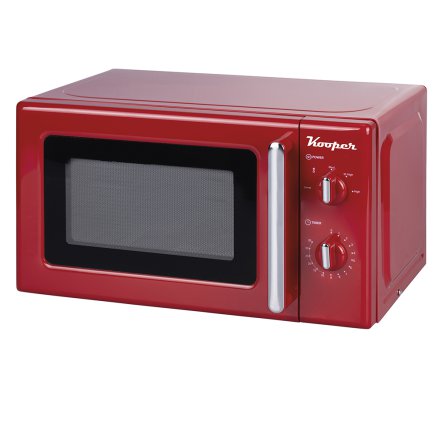 Kooper Κόκκινος vintage φούρνος μικροκυμάτων 22 L με 5 προγράμματα μαγειρέματος 700 W Wave Kooper 5914558
