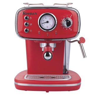 Kooper Αυτόματη μηχανή καφέ espresso με ακροφύσιο ατμού για cappuccino 1100 W κόκκινη Kooper 5917194