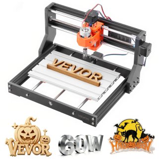 VEVOR Μηχανή CNC Router 3018, 60W, 3 Άξονες, Εγγραφής και Κοπής Ξύλου, Περιοχή Εργασίας 300x180x40mm, Offline Controller, Κατασκ