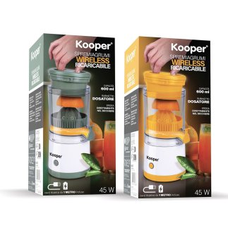 Kooper Αυτόματος Aποχυμωτής 600 ml Eπαναφορτιζόμενος με USB 5914276-Orange