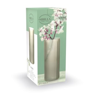 Galileo Κυλινδρικό χρωματιστό γυάλινο βάζο h 29 cm Sibilla 5918246-Blue