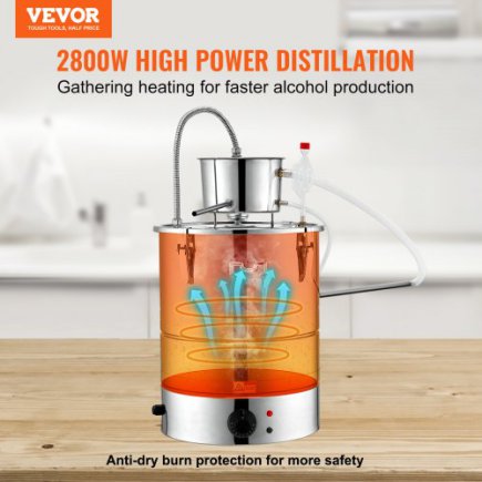 VEVOR Αποστακτήρας Αιθέριων Ελαίων 13L με Θάμπερ & Αντλία Νερού DLNTZLQYYS50LEHB5V2