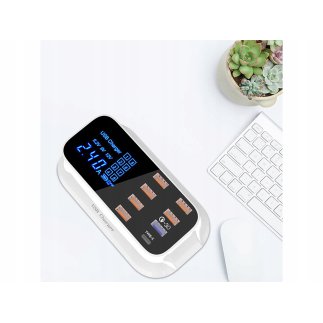 Verk Group Επιτραπέζιος Φορτιστής 8 Θυρών USB QC 3.0 & Type C με Οθόνη LED 40W για Γρήγορη Φόρτιση Συσκευών 5907451330135