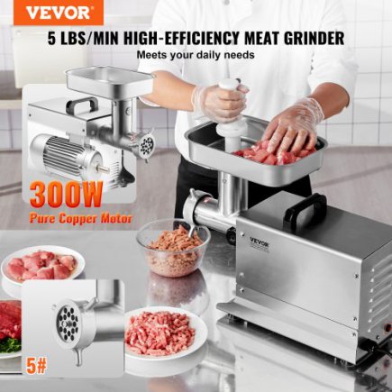VEVOR Ηλεκτρικός Κρεατομηχανή 5 lbs/λεπτό με Λουκανικομηχανή Κουζίνας SYTMDDJRJSYSYQFR9V2