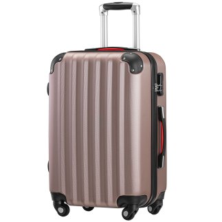 PROVITERA Σετ 3+1 Σκληρές Βαλίτσες Easy Roll Τρόλεϊ Αποσκευών και Νεσεσέρ Ταξιδιού Ροζ 02841551