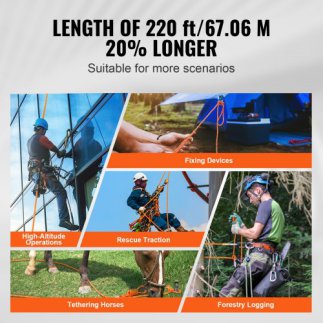 Σχοινί Αναρρίχησης Δέντρων VEVOR 1/2" x 220'  HCCLSDL12INC6ERRHV0