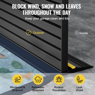VEVOR  Λωρίδα Σφράγισης Γκαραζόπορτας 20FT Αδιάβροχη PVC  MFTDT1J20FT0L3EIMV0