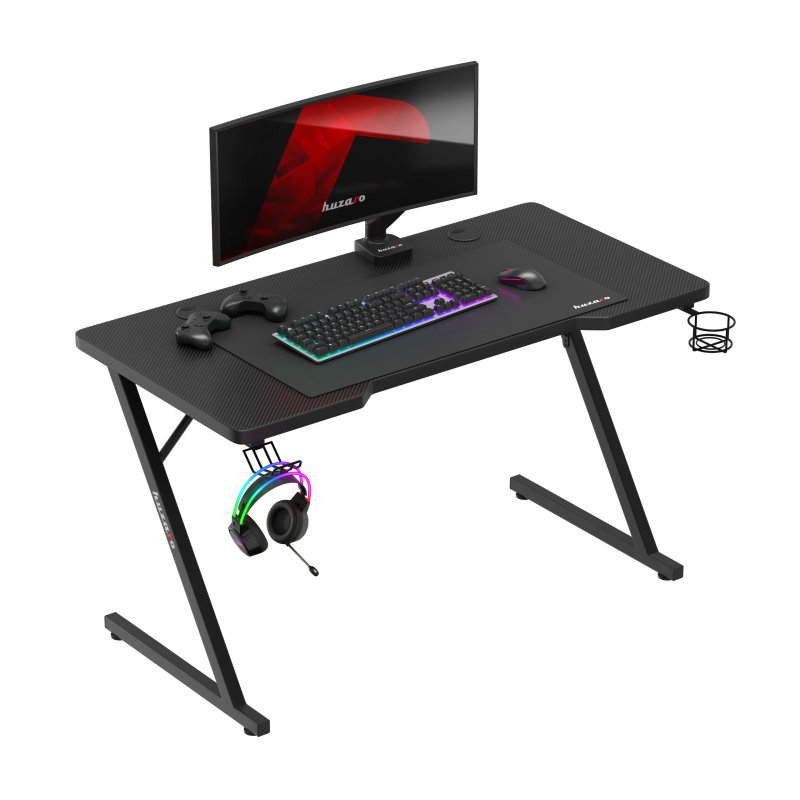 Huzaro Γραφείο Gaming Hero 2.5 Μαύρο με Διάστασεις 120x60εκ 5907564629652 Huzaro Γραφείο Gaming Hero 2.5 Μαύρο με Διάστασεις 120x60εκ 5907564629652