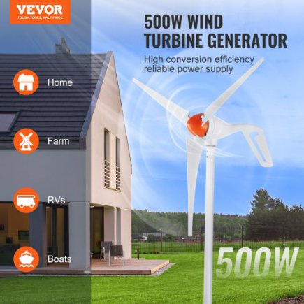 Σετ Ανεμογεννήτριας VEVOR 500W 12V με Ανεμόμετρο FSSFLWLFDJ40N69K2V9