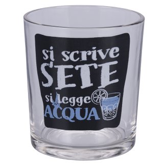 Galileo Σετ 6 ποτήρια νερού από γυαλί 270 ml Si scrive si legge 5915460