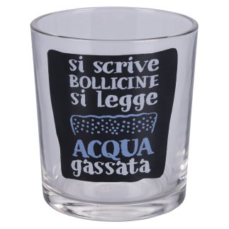 Galileo Σετ 6 ποτήρια νερού από γυαλί 270 ml Si scrive si legge 5915460